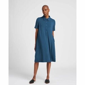 NWT Universal Standard Nancy Short Sleeve Jersey Polo Dress in Teal sz L 22/24